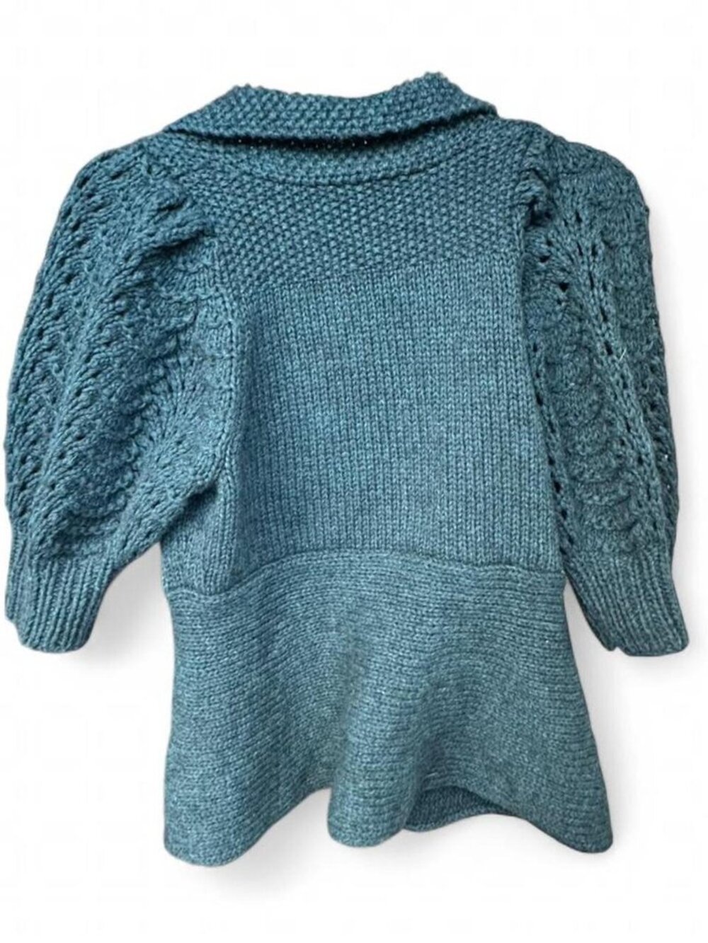 Anthropologie Charlie & Robin Princess Sleeve Cardigan  Medium Knitted button fr - Picture 3 of 8